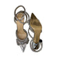 Scarpin Mach & Mach Double Crystal Bow Pumps Prateado Tam 36 BR