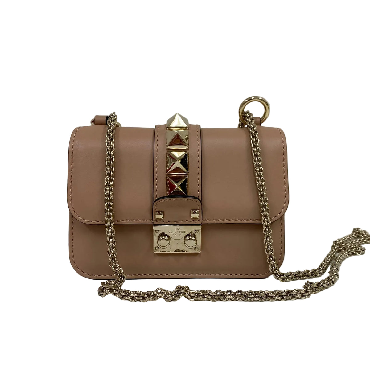 Bolsa Valentino Garavani Glam Lock Nude