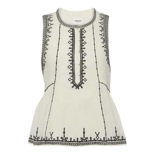 Blusa Isabel Marant Peplum Bordada Tam 36 Br