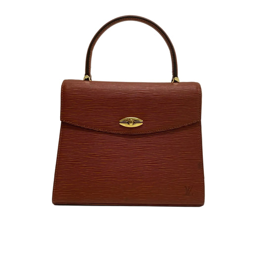 Bolsa Louis Vuitton Malesherbes Couro Epi Laranja