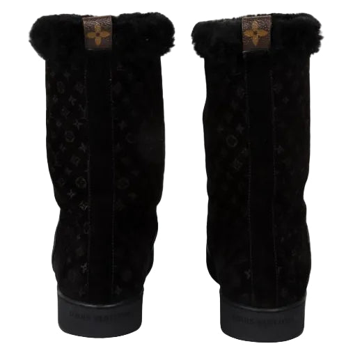 Bota Louis Vuitton Camurca Preto Tam 37 Br