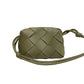 Bolsa Bottega Veneta Lambskin Maxi Intrecciato Cassette Verde