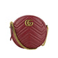 Bolsa Gucci GG Marmont Mini Round Shoulder Vermelha