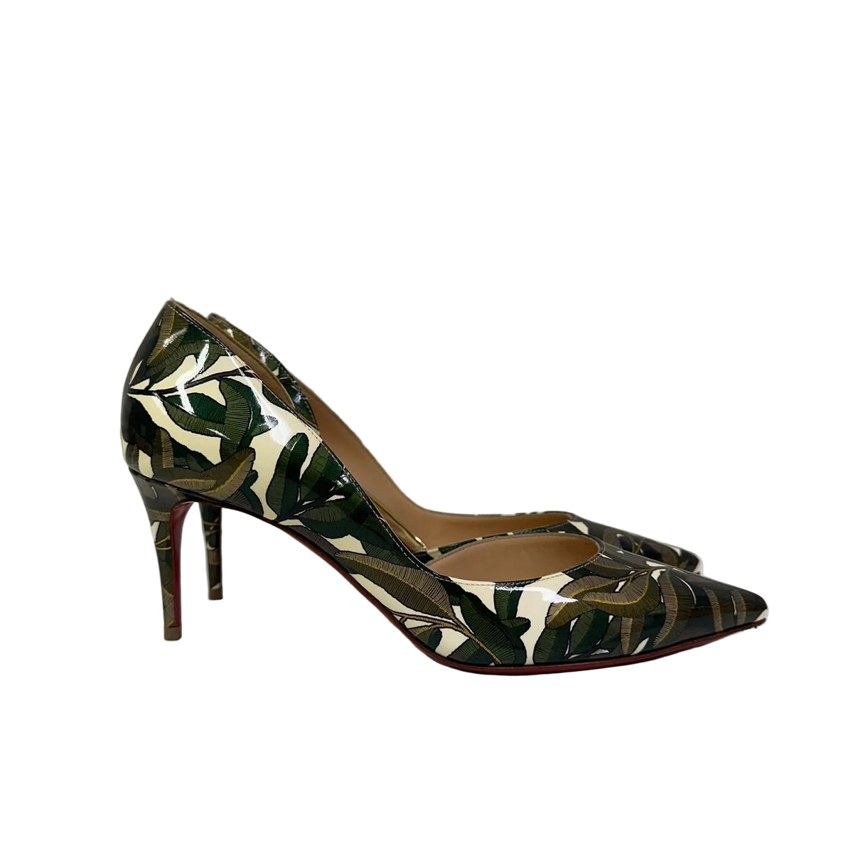 Sandália Christian Louboutin Iriza Folhagem Verde Tam 36 BR