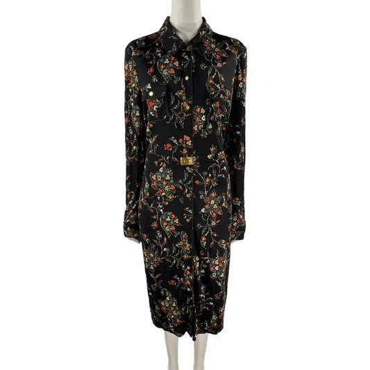 Vestido Tory Burch Preto Estampado Tam G BR