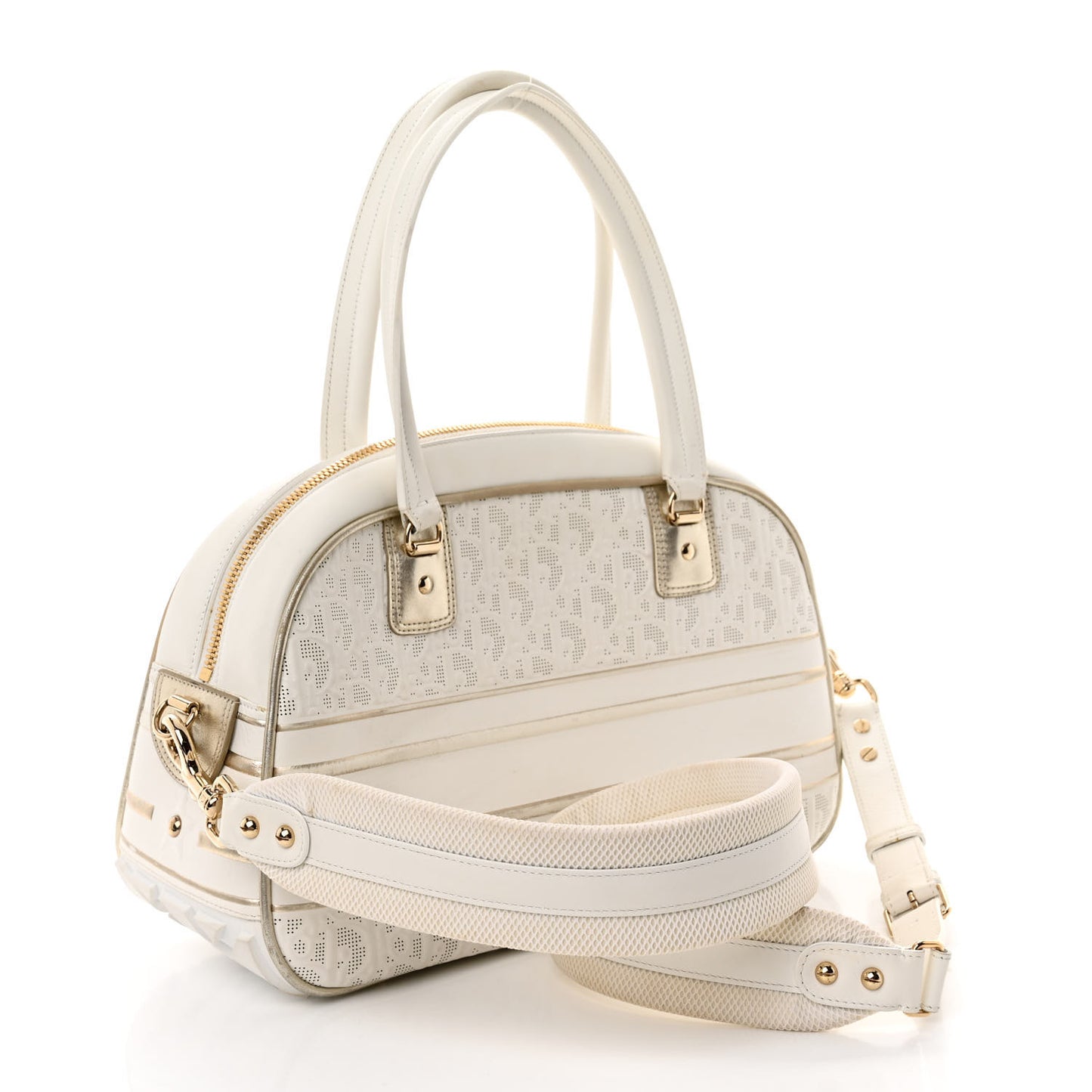 Bolsa Christian Dior Classic Bowling Branca