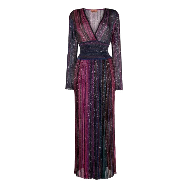 Vestido Missoni Listrado Com Lantejoula Tam 42 Br