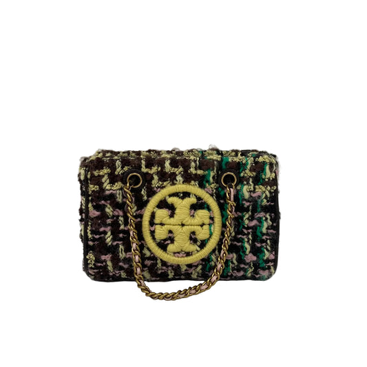 Bolsa Tory Burch Fleming Mini Soft Tweed Chain Tote