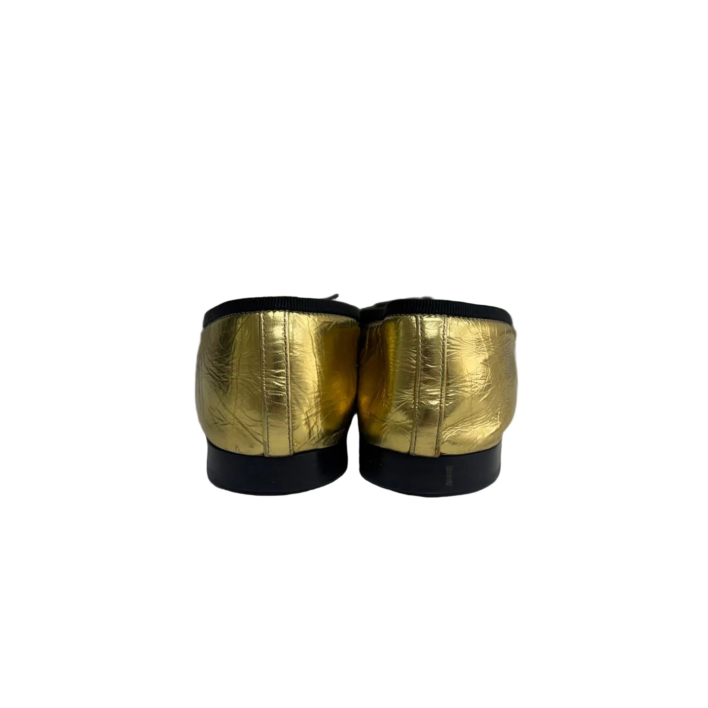 Sapatilha Chanel Dourada Tam 37 Br