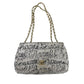 Bolsa Chanel White and Black Sequin Flap Bag