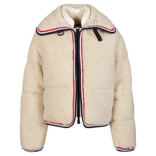 Jaqueta Moncler Bege de Pelinho Tam 40 Br