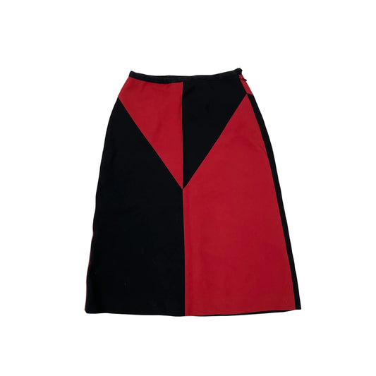 Saia Gucci Bicolor Vermelho/Preto Tam 40 Br