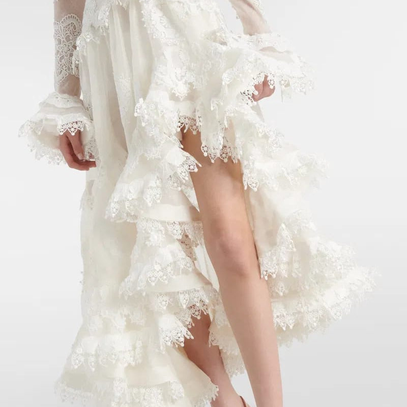 Vestido Zimmerman Matchmaker Off White Tam P Br