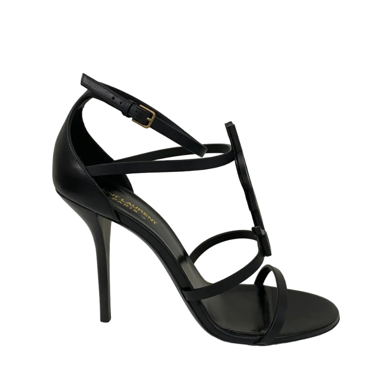 Sandalia Cassandra Saint Laurent Preta Fosco Tam 39 Br