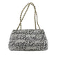 Bolsa Chanel White and Black Sequin Flap Bag