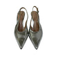 Scarpin Gianvito Rossi Slingback Prata Tam 34 BR