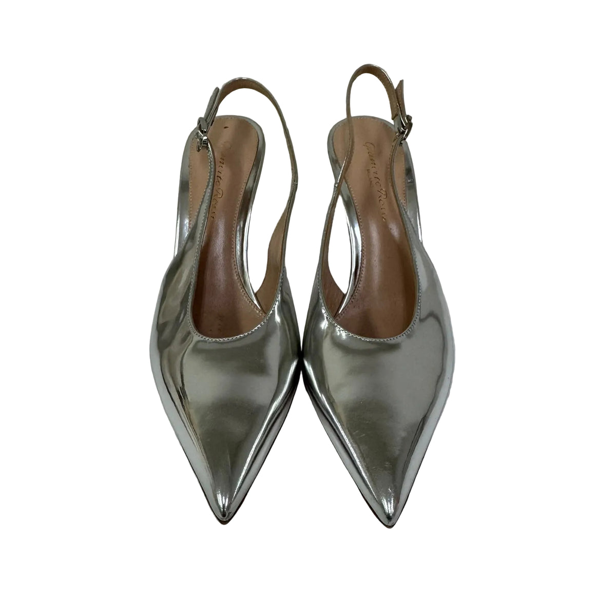Scarpin Gianvito Rossi Slingback Prata Tam 34 BR