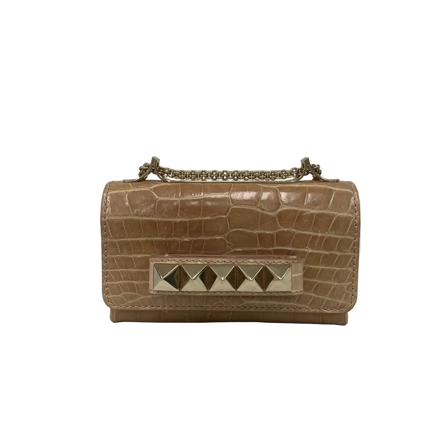 Bolsa Valentino Va Va Voom Bege Croco