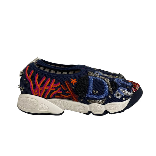Tenis Dior Azul Lantejoulas Tam 34,5 Br