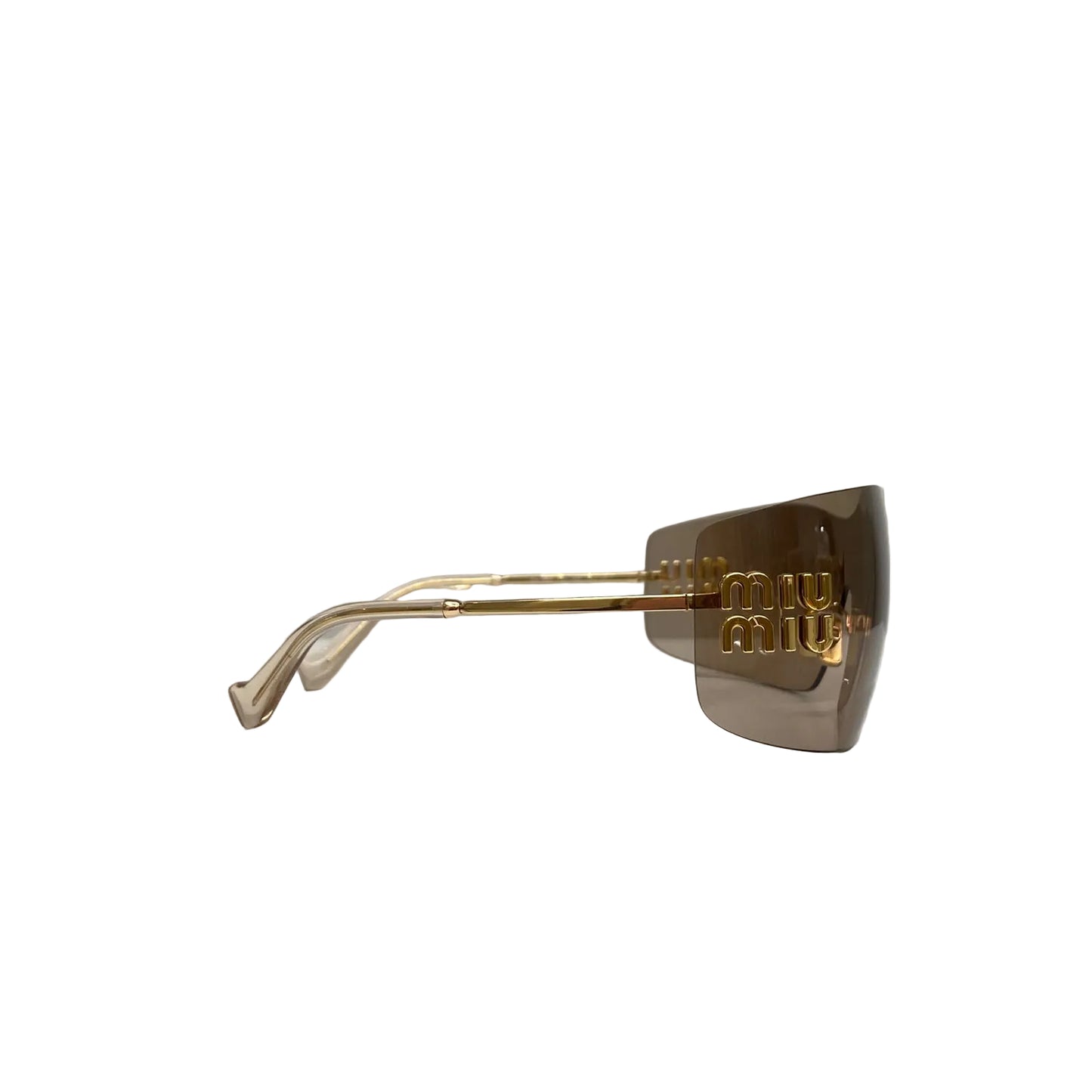Oculos MiuMiu Quadrado Dourado