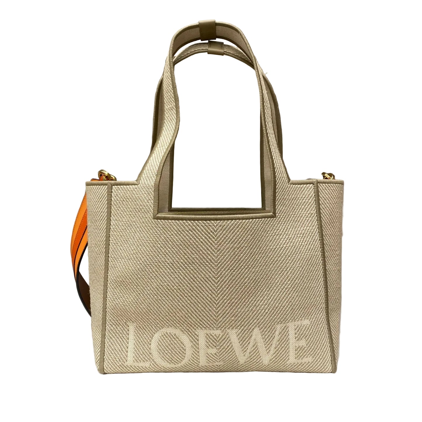 Bolsa Loewe Font Tote Bege
