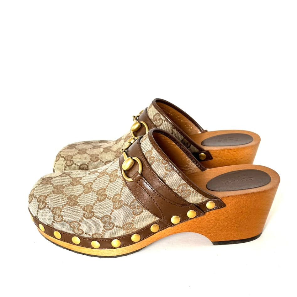 Tamanco Gucci Monograma Marrom Tam 38 Br