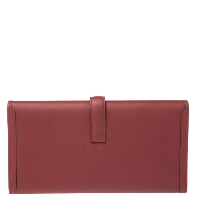 Clutch Hermès Jigé Elan 29 Rouge