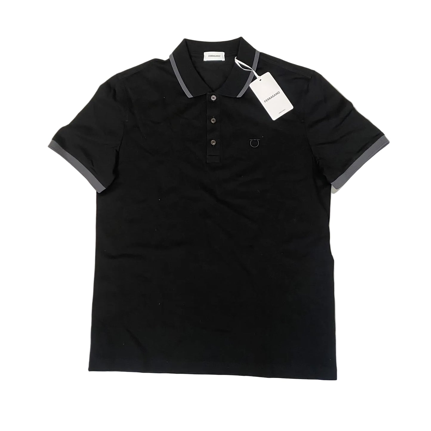 Camisa Ferragamo Polo Masculina Preta Tam M BR
