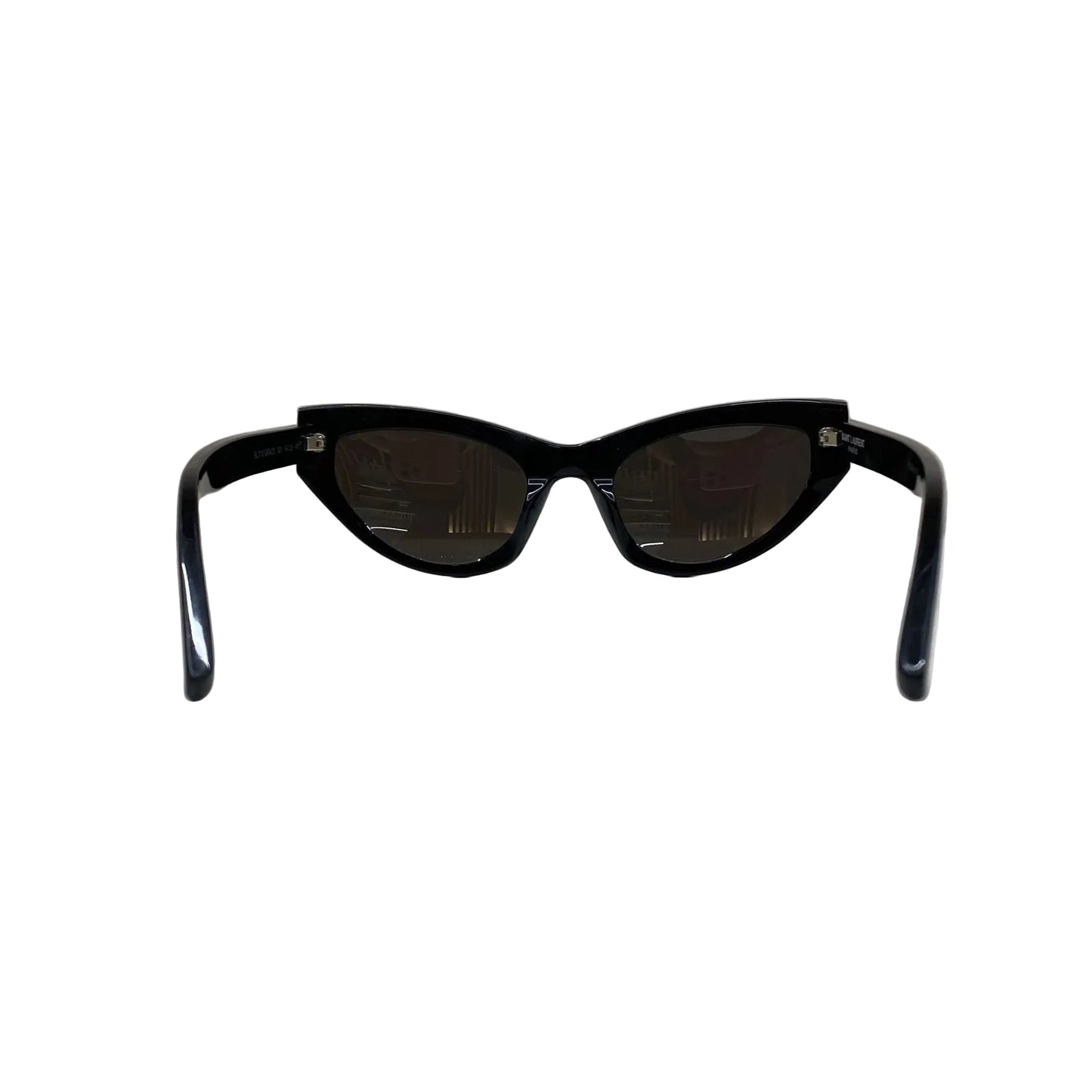 Óculos Saint Laurent Preto Com Detalhe Prata