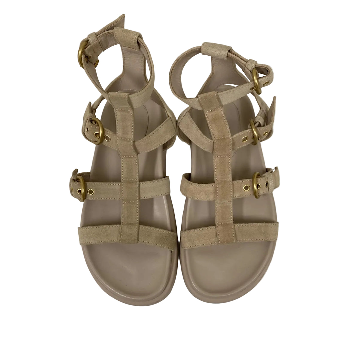 Papete Gianvito Rossi Bege Suede Tam 34 BR