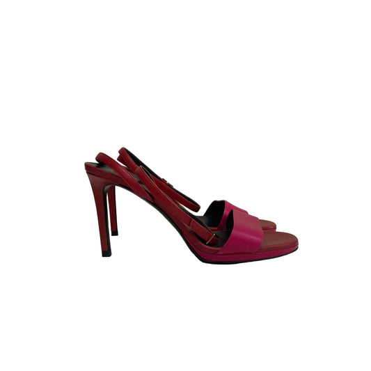 Sandália Saint Laurent Vermelha e Rosa Tam 36 Br