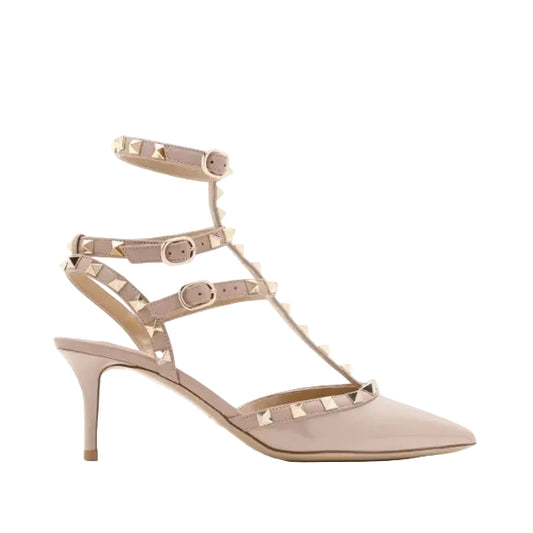 Scarpin Valentino Couro Bege 34 Br