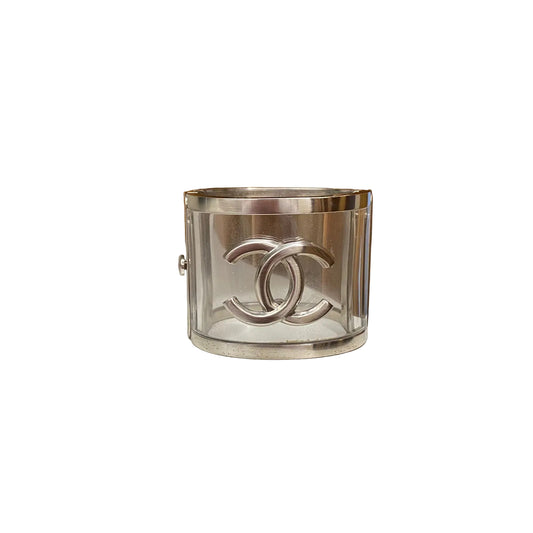 Pulseira Chanel Prata Larga