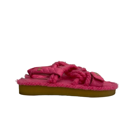 Papete Chanel Rosa Tecido Tam 38 BR