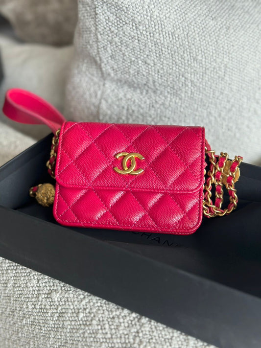 Bolsa Chanel mini pink