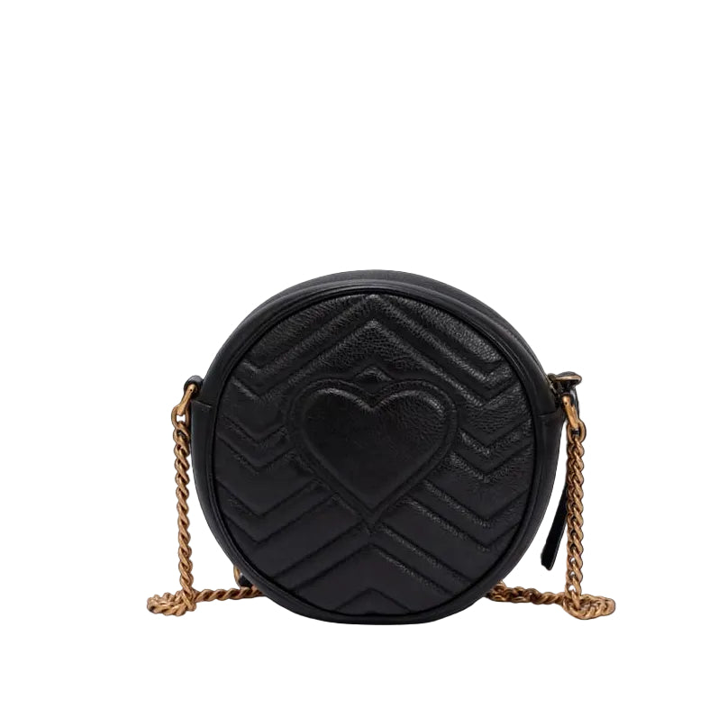 Bolsa Gucci Marmont Mini Round  Preta