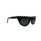 Óculos Valentino Preto Com Spikes Dourados