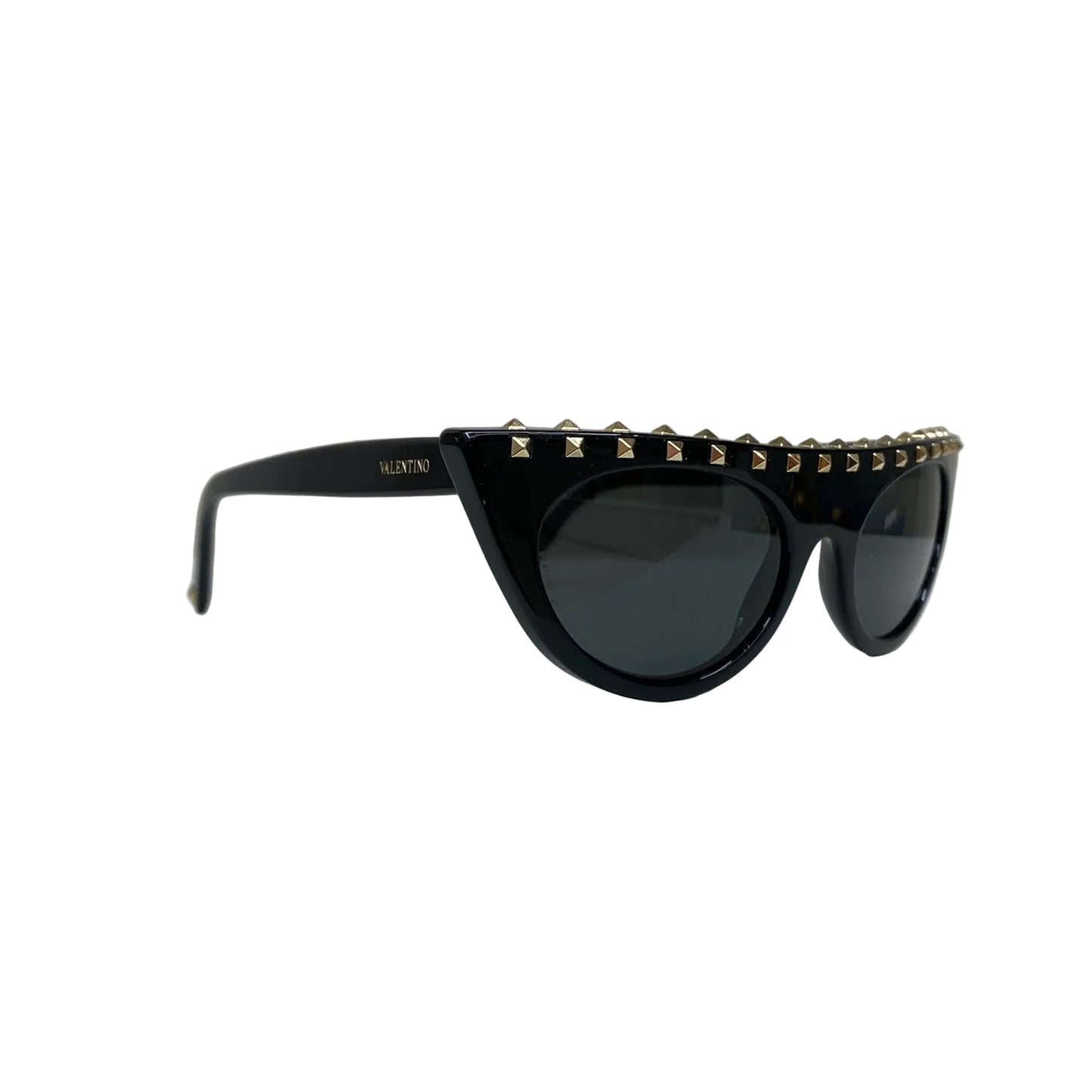 Óculos Valentino Preto Com Spikes Dourados