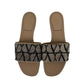 Rasteira  Valentino Garavani Toile Iconographe Slides Tam 36 Br