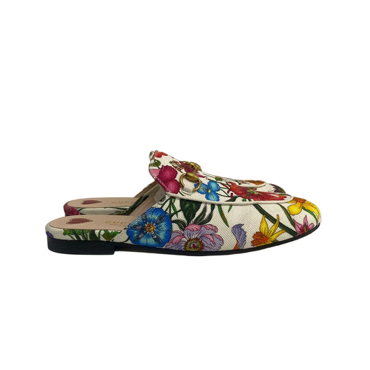 Mule Gucci Estampado Florido Tam 34,5 Br
