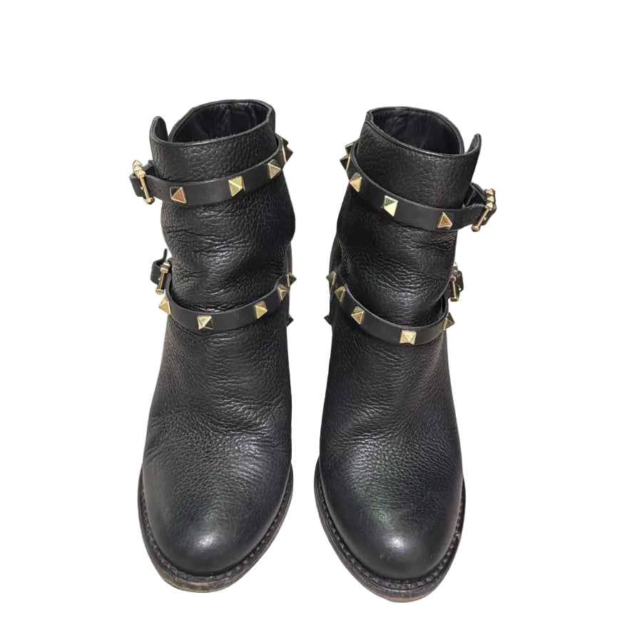 Bota Valentino Preta Studs Dourado Tam 36,5 BR