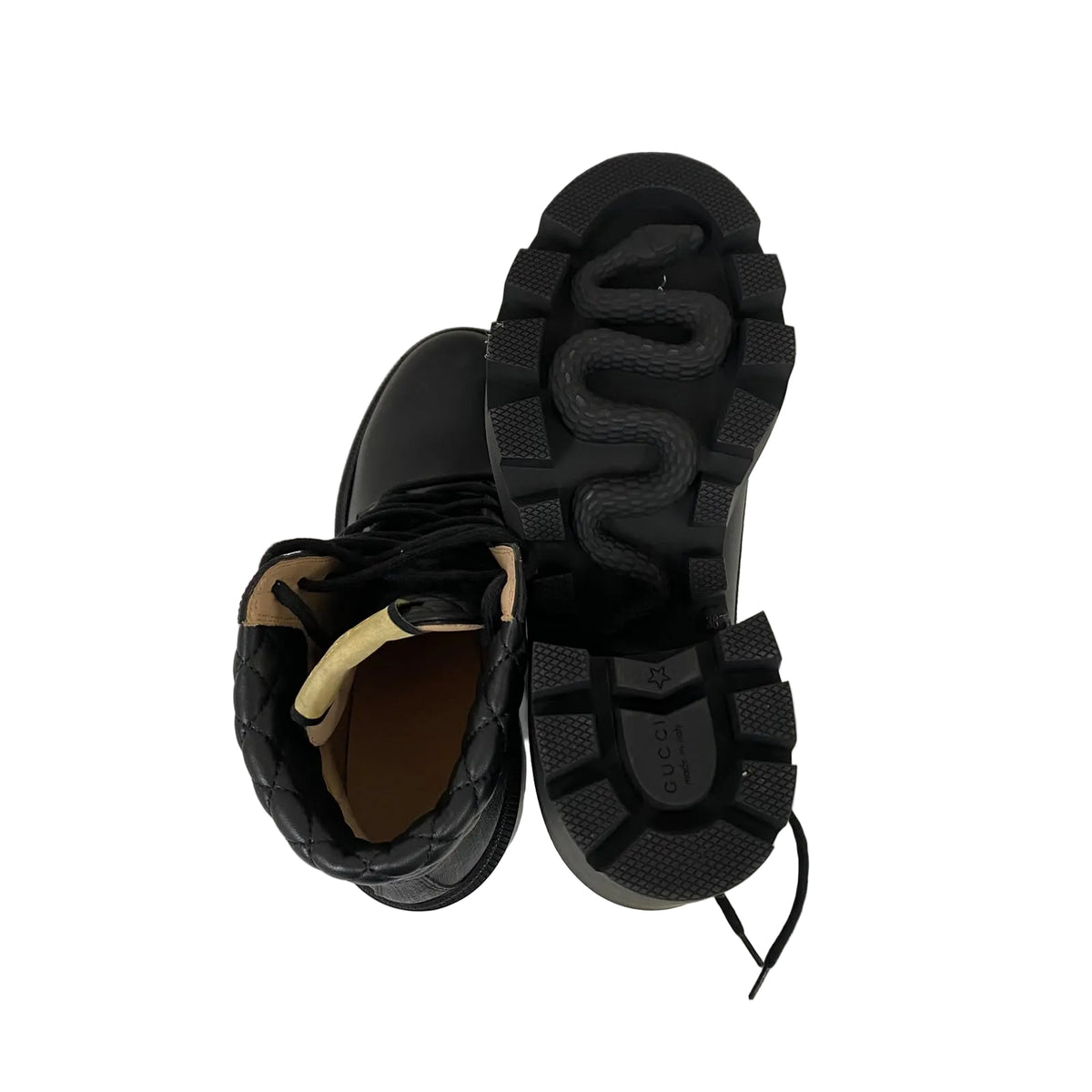 Bota Gucci GG Supreme Preta Salto Tam 36 BR
