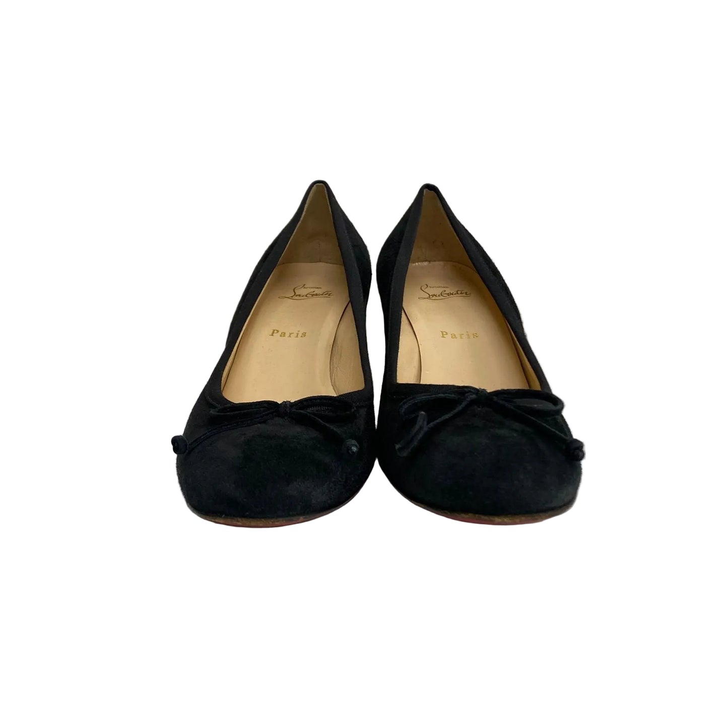 Sapato Louboutin Preto Camurça Tam 40 Br