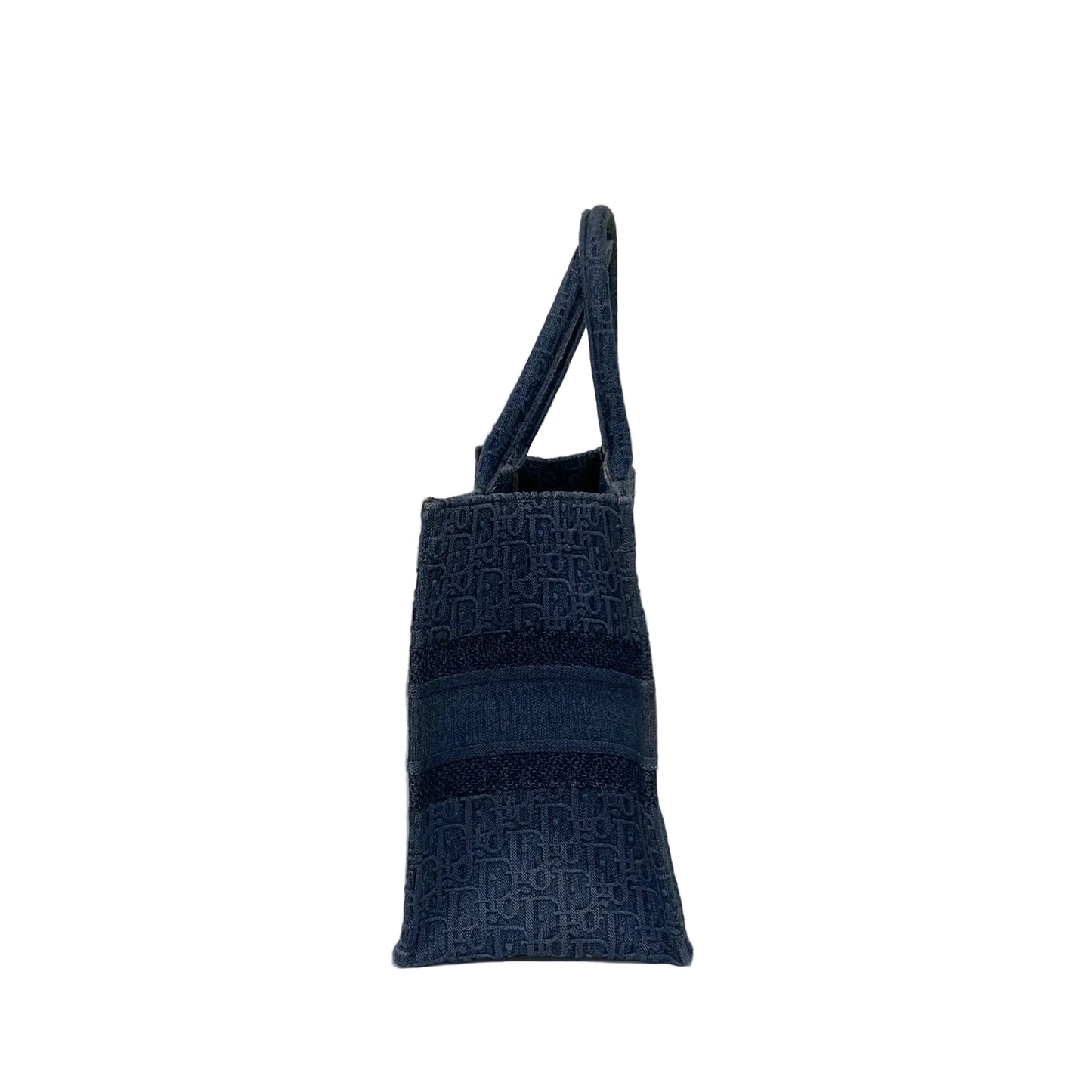 Bolsa Christian Dior Book Tote Jeans Azul Média