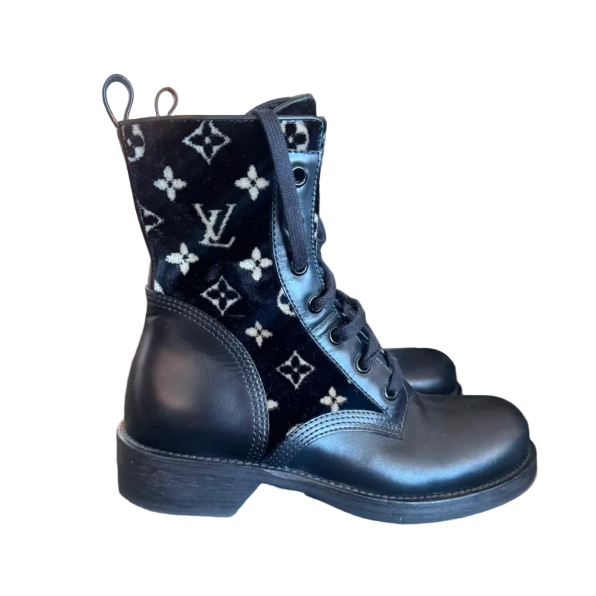 Bota Louis Vuitton Monograma Pelinho Tam 38 Br