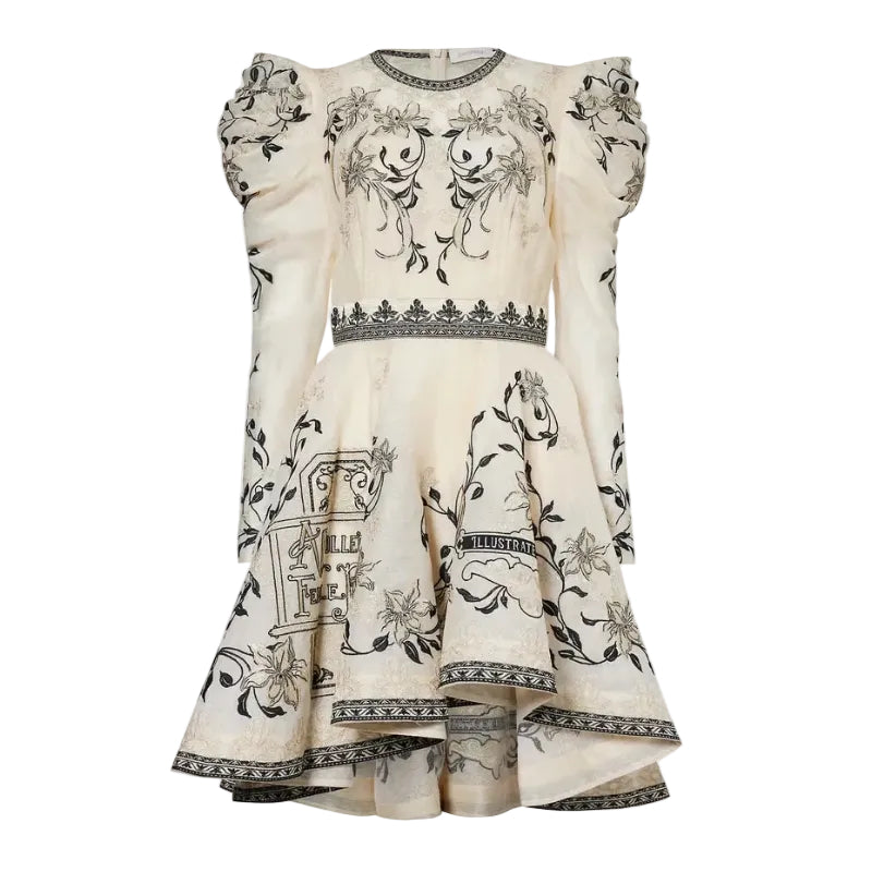 Vestido Zimmermann Lyrical Embroidered Mini Dress Tam 36 BR