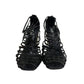 Sandalia Saint Laurent Preta Tiras Tam 37 Br