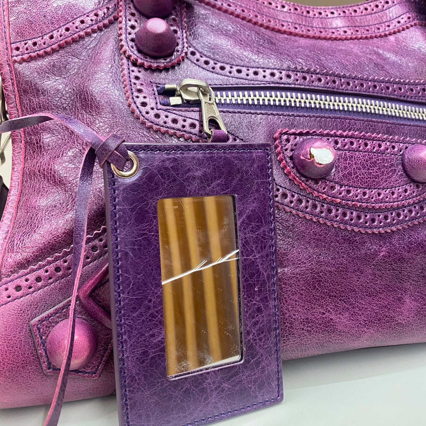 Bolsa Balenciaga City Roxa