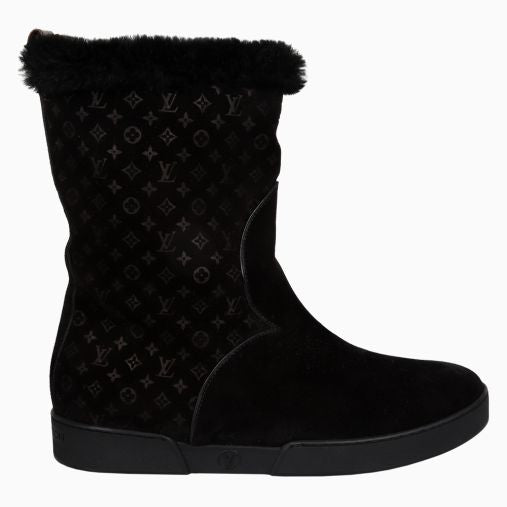 Bota Louis Vuitton Camurca Preto Tam 37 Br