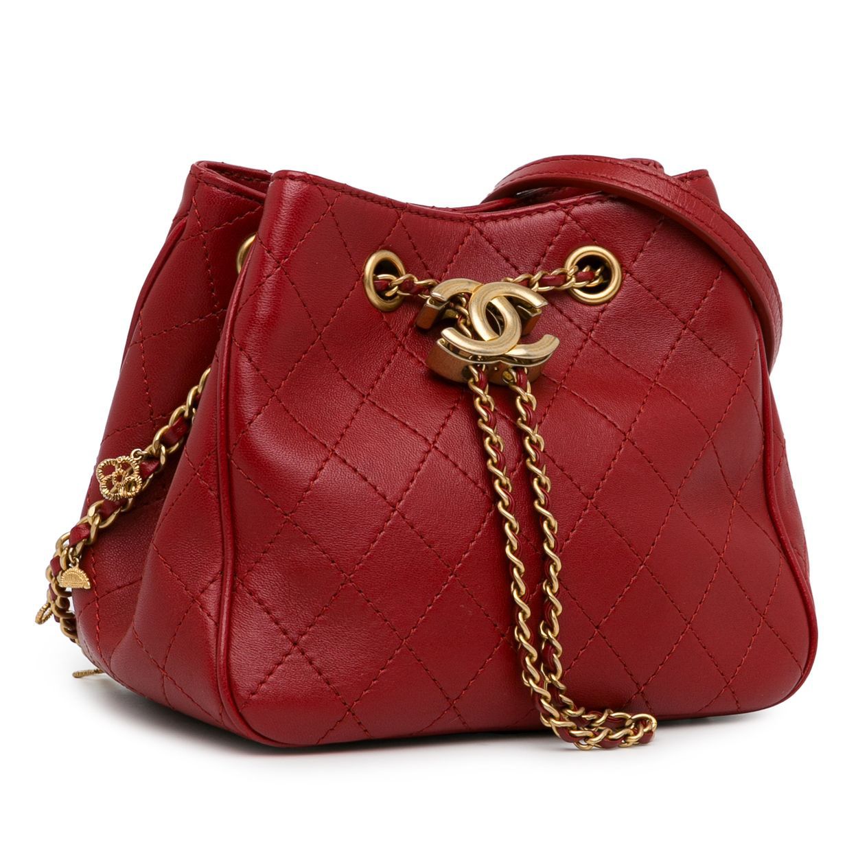 Bolsa Chanel Egyptian Bucket Vermelha